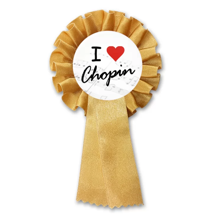 przypinka kotylion I love Chopin