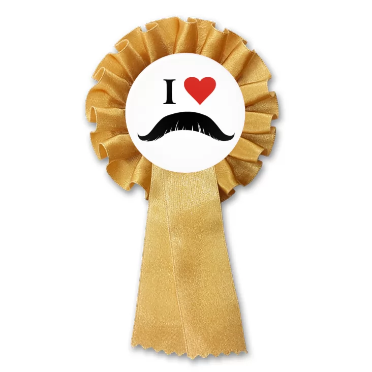 przypinka kotylion I love moustache