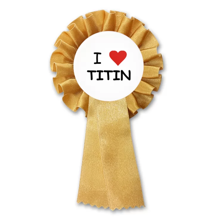 przypinka kotylion I love titin