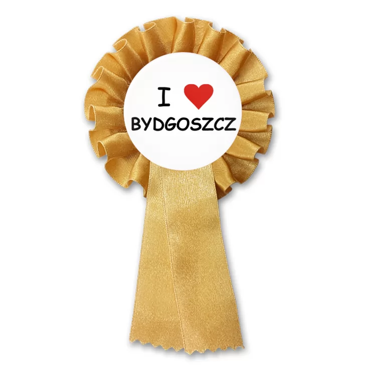 przypinka kotylion I love Bydgoszcz
