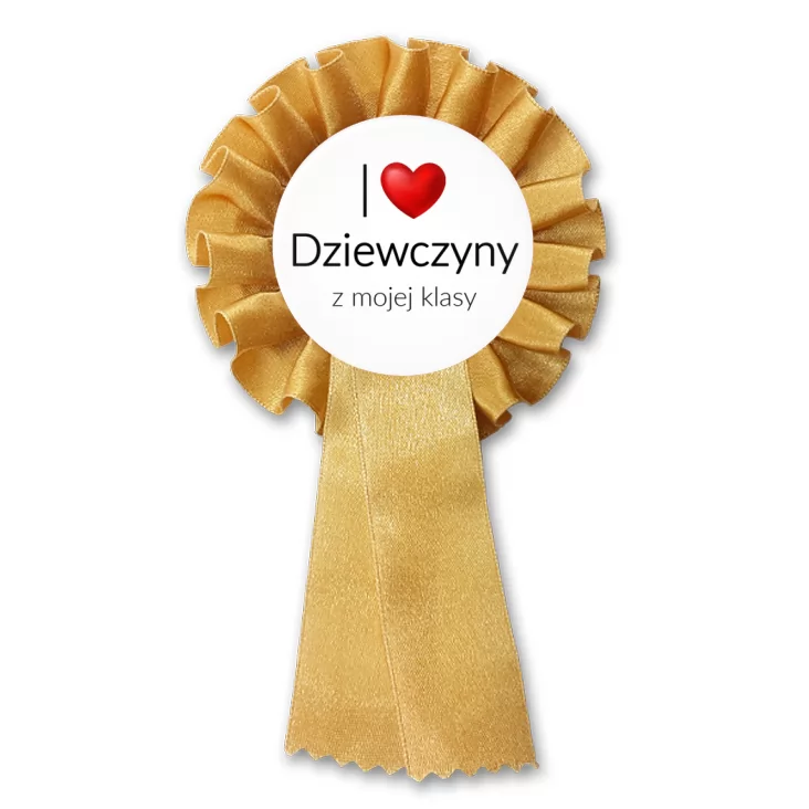 przypinka kotylion I love dziewczyny Dzień Chłopaka