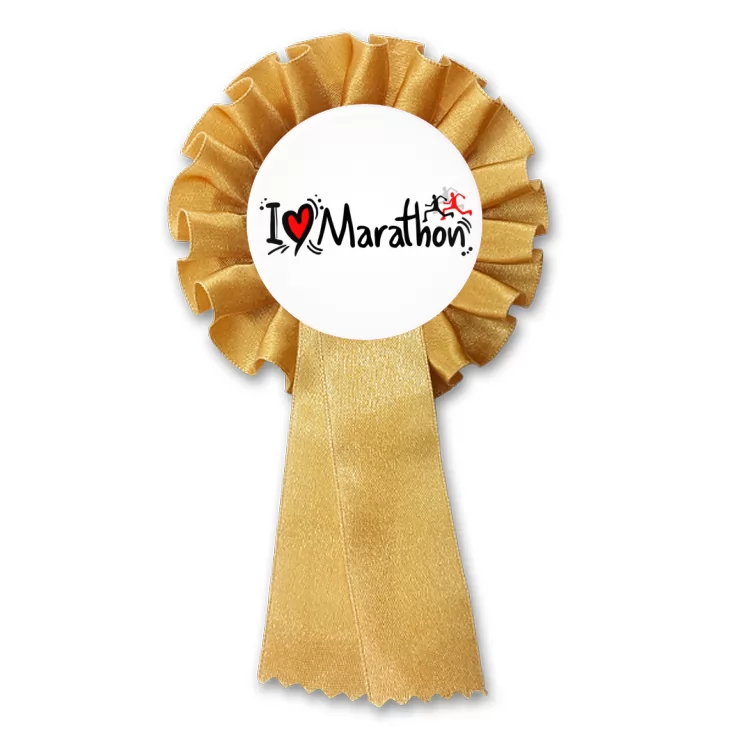 przypinka kotylion I love marathon