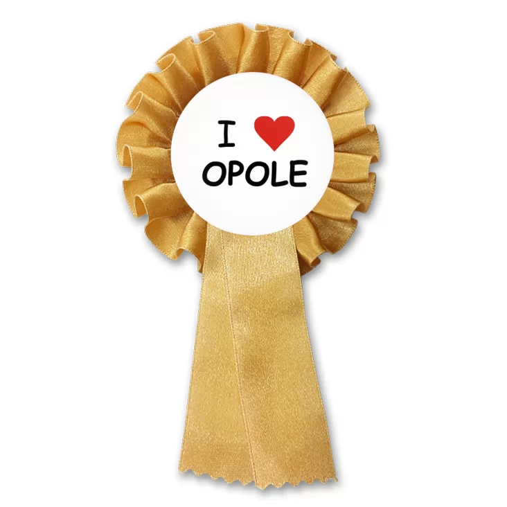 przypinka kotylion I love Opole