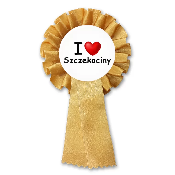 przypinka kotylion I love Szczekociny