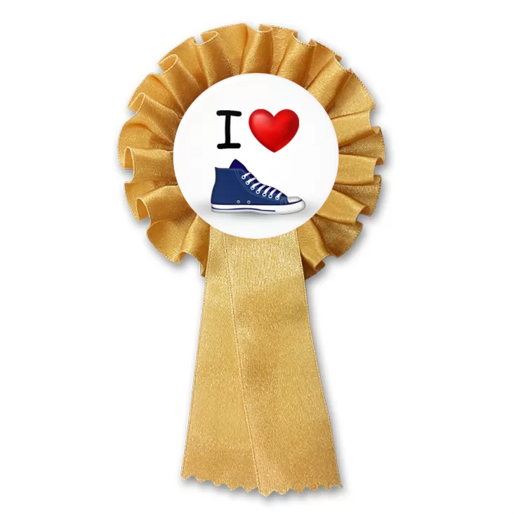 przypinka kotylion I love trampki