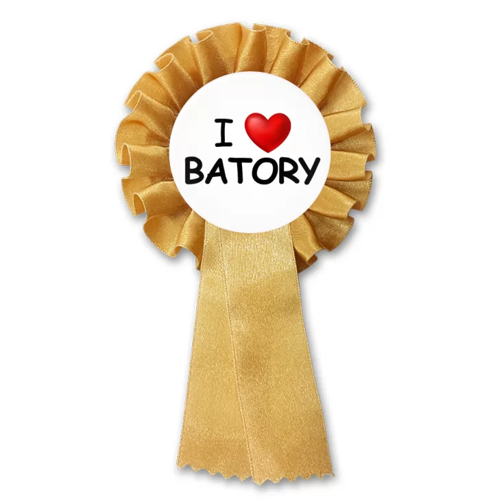 przypinka kotylion I love Batory