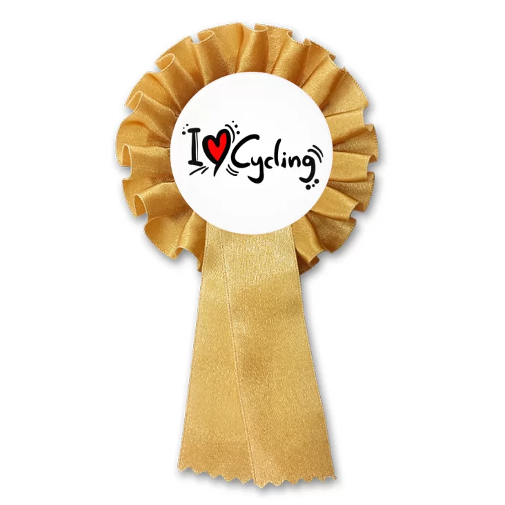 przypinka kotylion I love Cycling