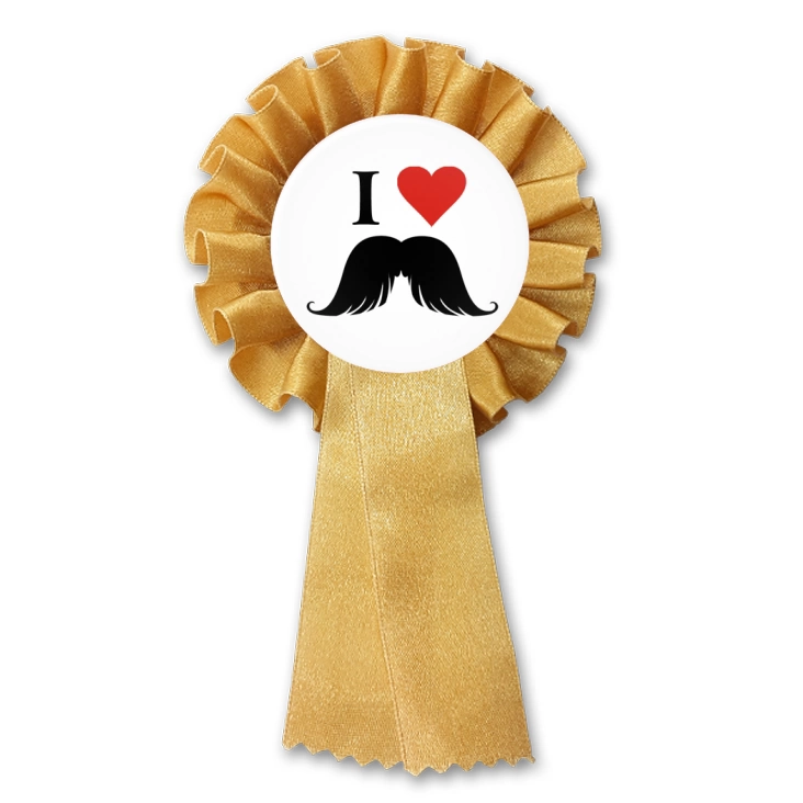 przypinka kotylion I love moustache