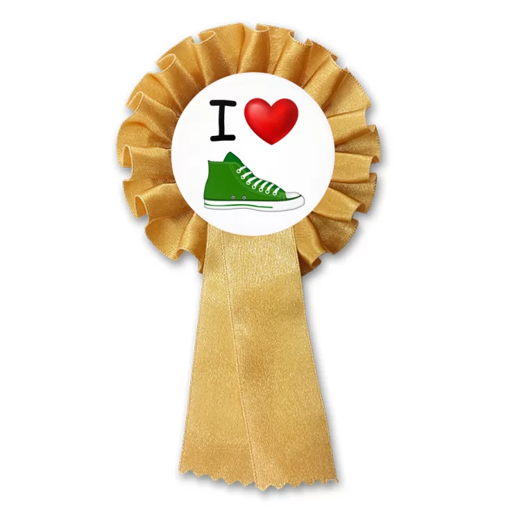 przypinka kotylion I love trampki