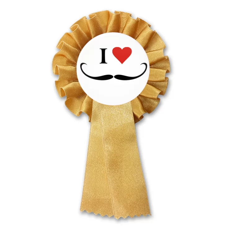 przypinka kotylion I love moustache