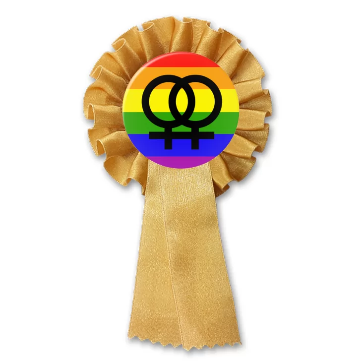 przypinka kotylion Para kobiet - symbole