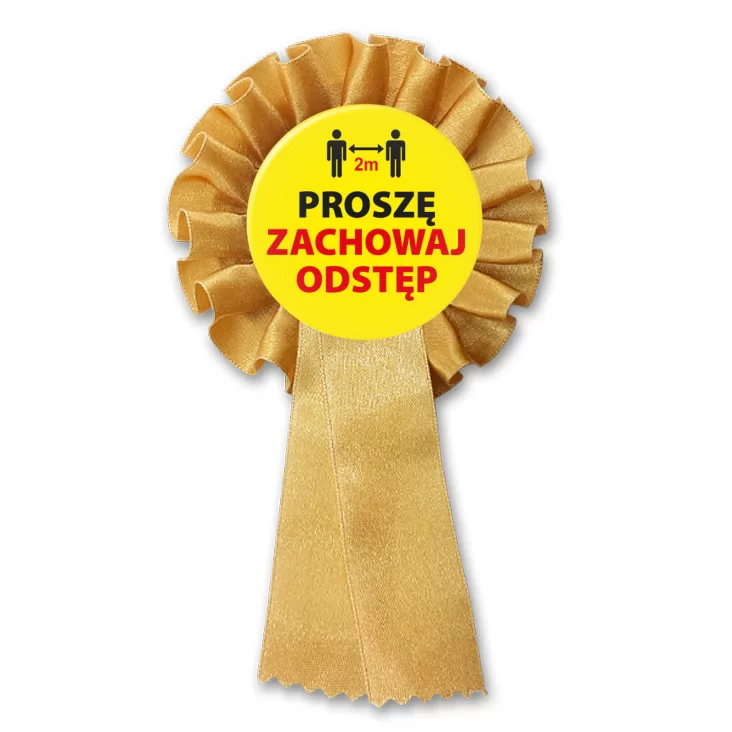 przypinka kotylion Zachowaj odstęp