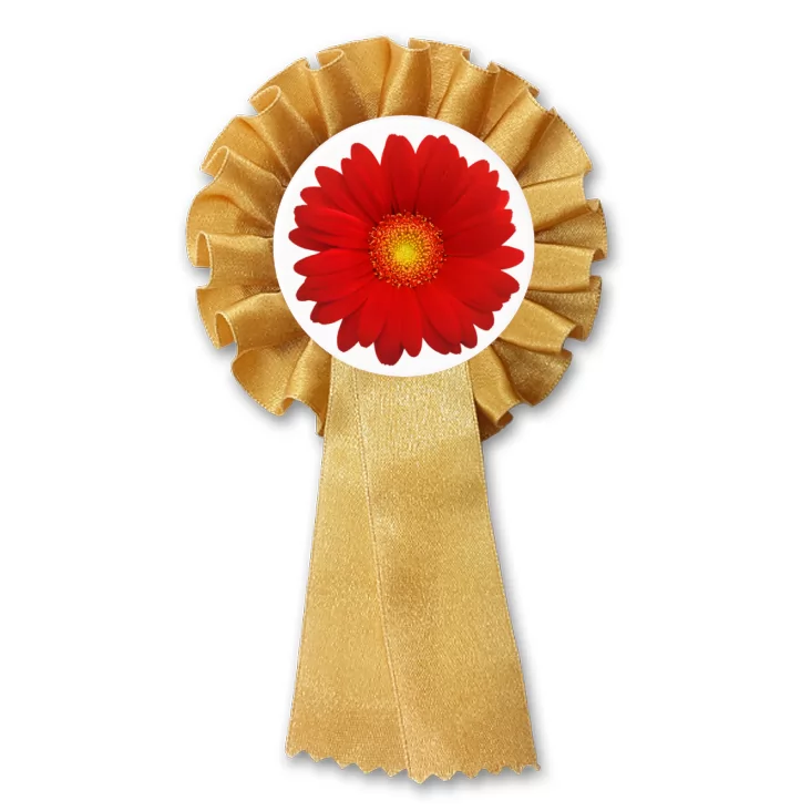 przypinka kotylion Gerbera czerwona