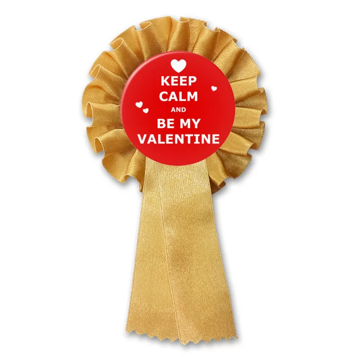 przypinka kotylion Keep calm and be my Valentine