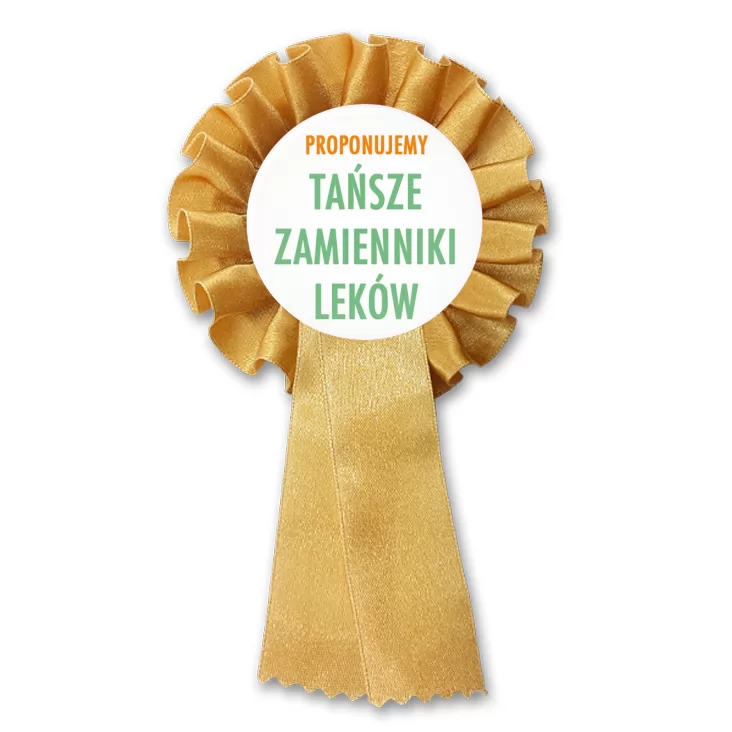 przypinka kotylion Tańsze zamienniki leków