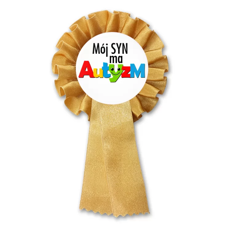 przypinka kotylion Mój syn ma autyzm