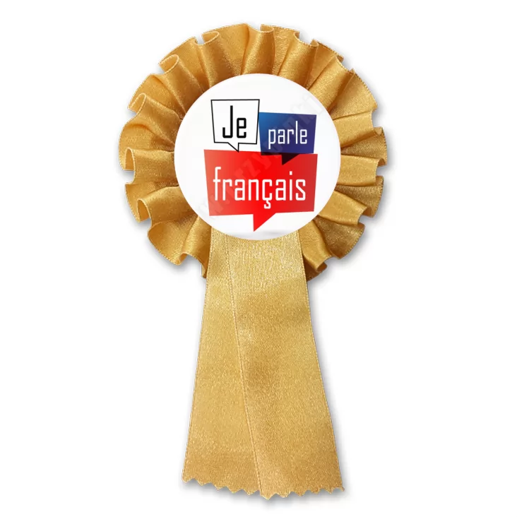 przypinka kotylion Mówię po francusku