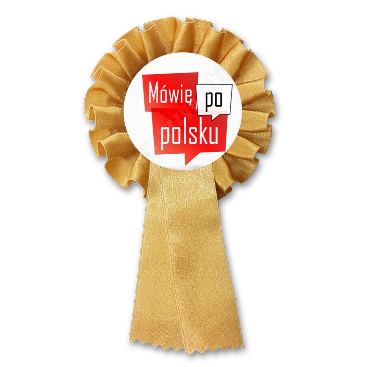 przypinka kotylion Mówię po polsku