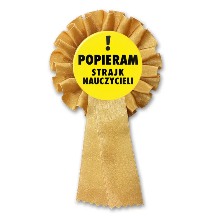 przypinka kotylion Popieram protest
