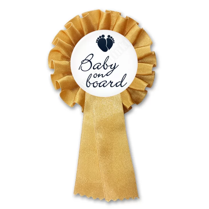 przypinka kotylion Baby on board - stopki