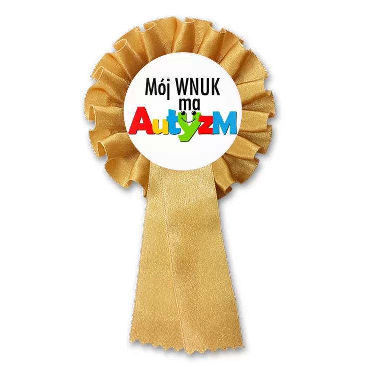 przypinka kotylion Mój wnuk ma autyzm