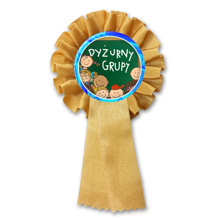 przypinka kotylion Dyżurny grupy obwódka