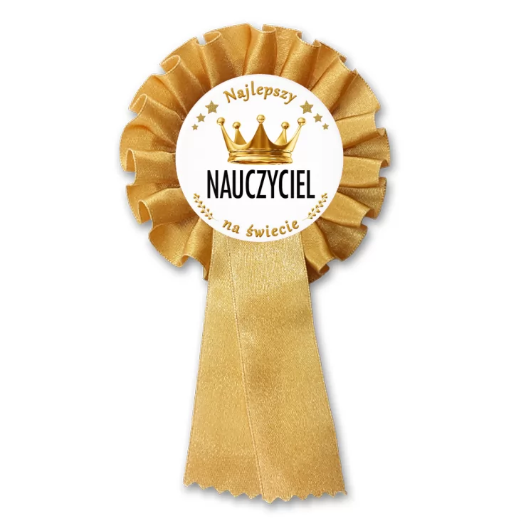 przypinka kotylion Najlepszy Nauczyciel Dzień Nauczyciela