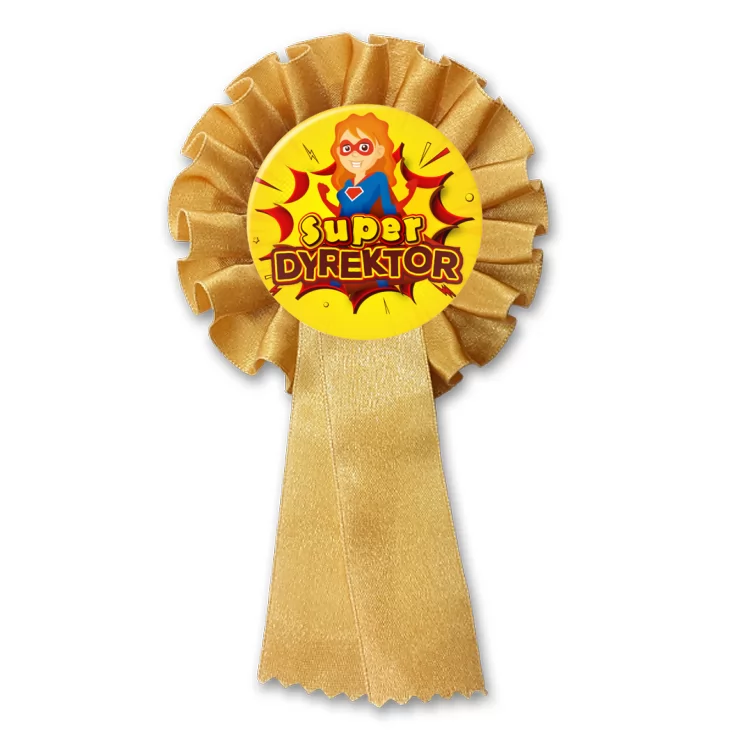 przypinka kotylion Super Dyrektor Superwoman