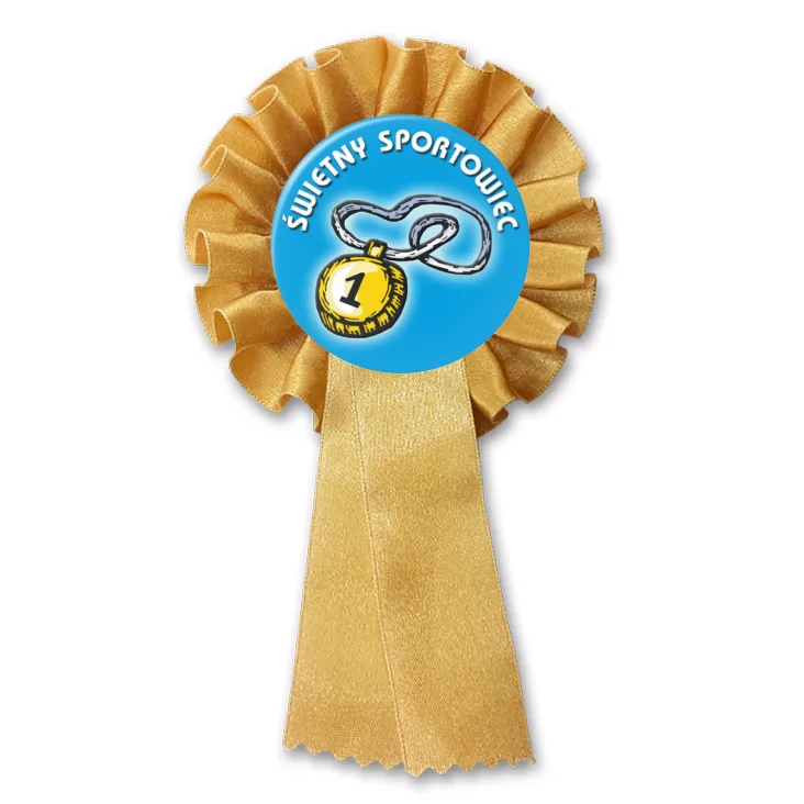 przypinka kotylion Świetny sportowiec