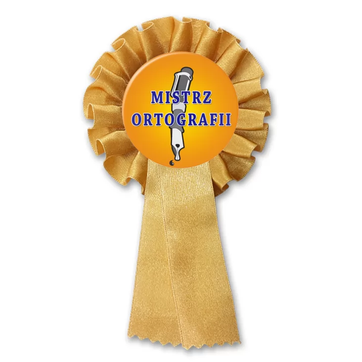 przypinka kotylion Mistrz ortografii