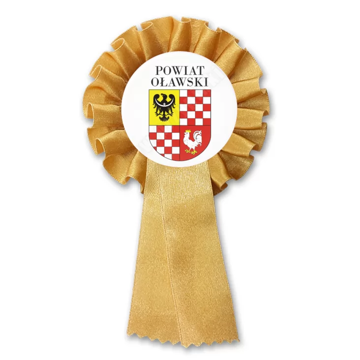 przypinka kotylion Powiat Oławski