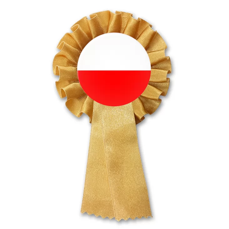 przypinka kotylion Polska biało-czerwona flaga