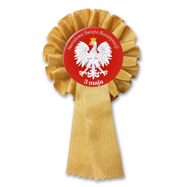 przypinka kotylion Narodowe Święto Konstytucji 3 maja biały orzeł