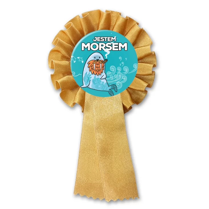 przypinka kotylion Jestem morsem z fajką
