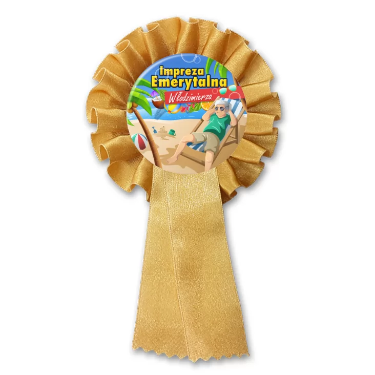 przypinka kotylion Impreza emeryta