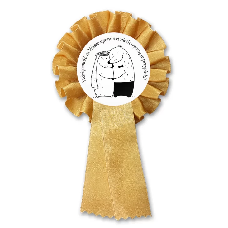 przypinka kotylion Podziękowanie