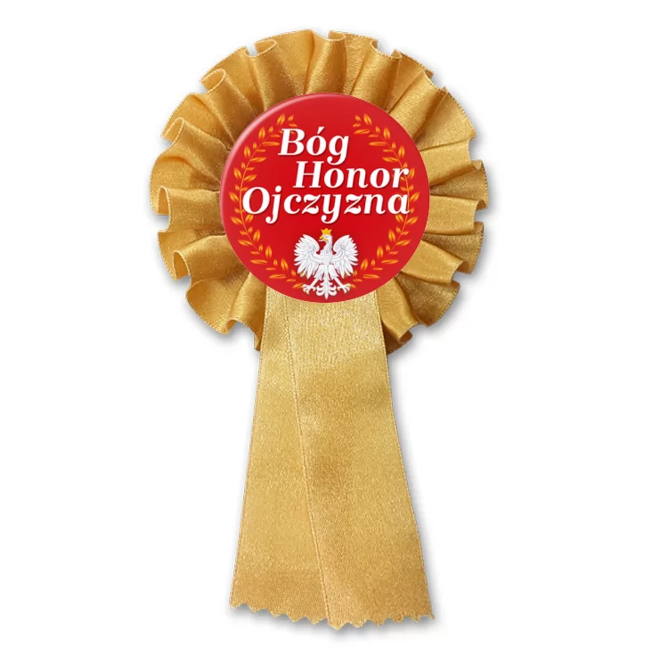 przypinka kotylion Bóg Honor Ojczyzna
