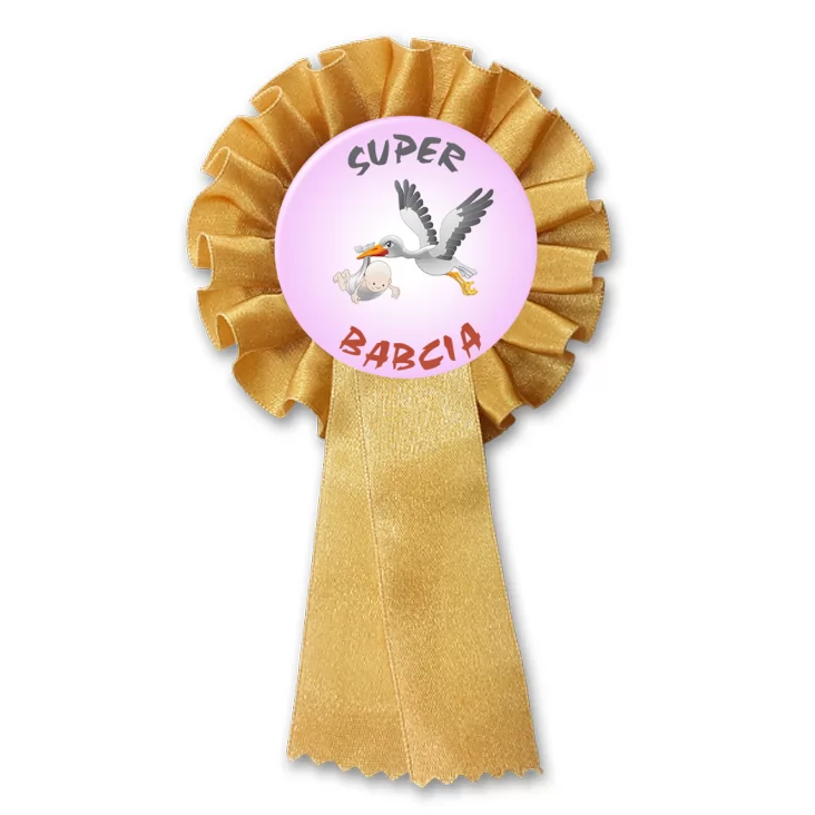 przypinka kotylion Super Babcia