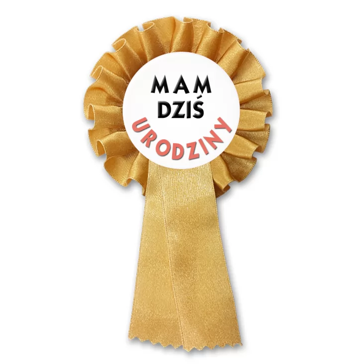 przypinka kotylion Mam dziś urodziny