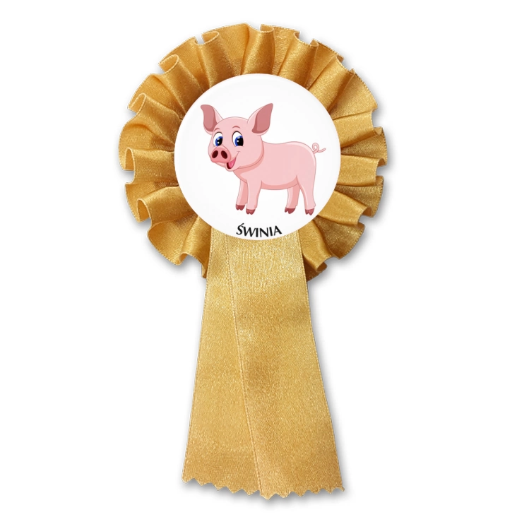 przypinka kotylion Świnia