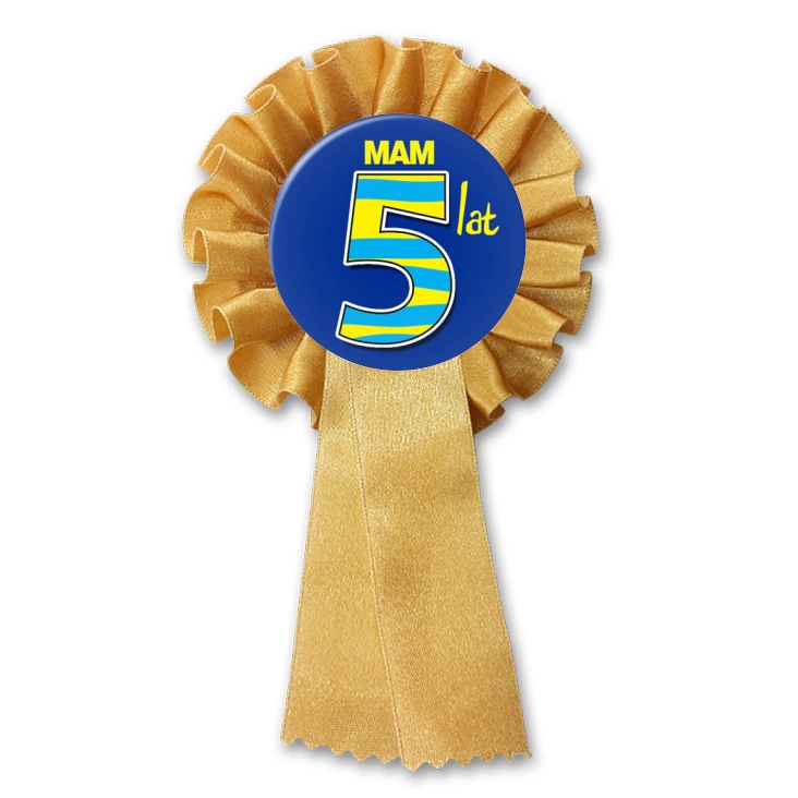 przypinka kotylion Mam 5 lat