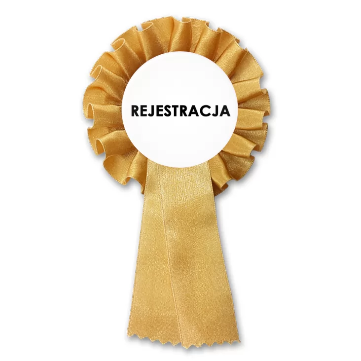 przypinka kotylion Rejestracja