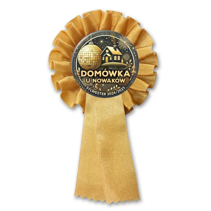 przypinka kotylion Sylwester domówka