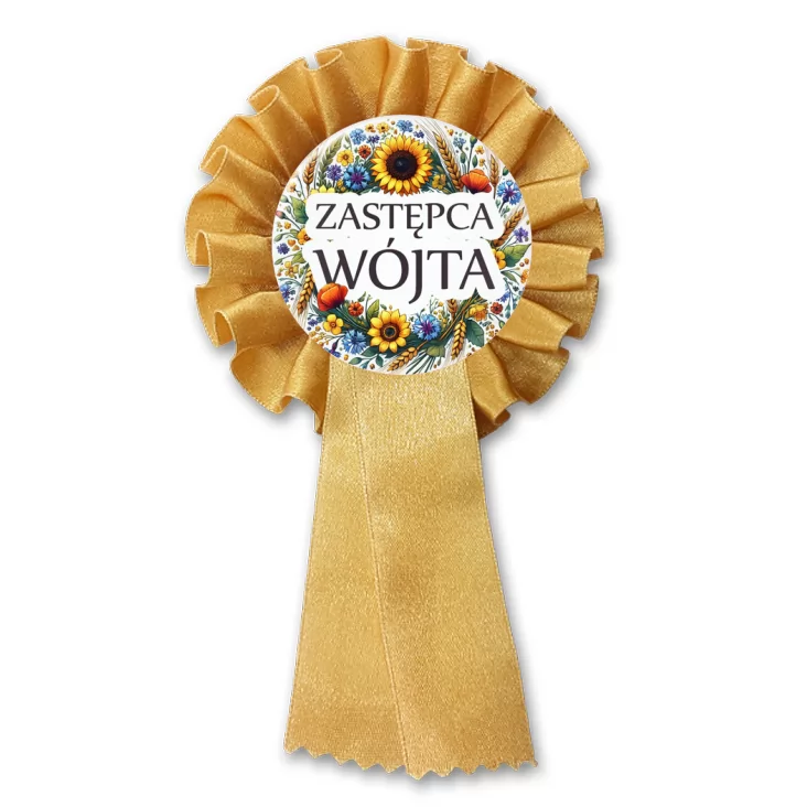 przypinka kotylion Zastępca wójta polskie kwiaty polne