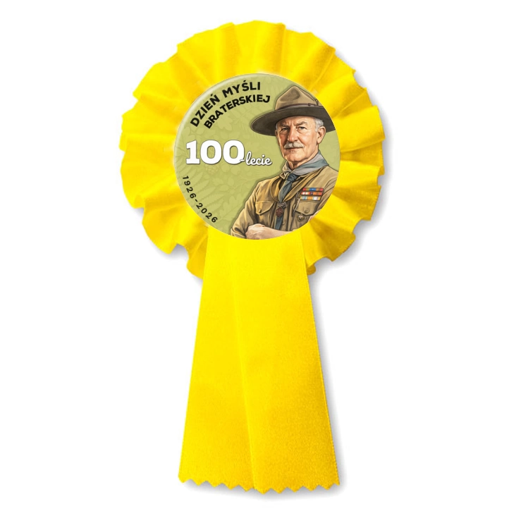 przypinka kotylion 100-lecie DMB Robert Boden Powell
