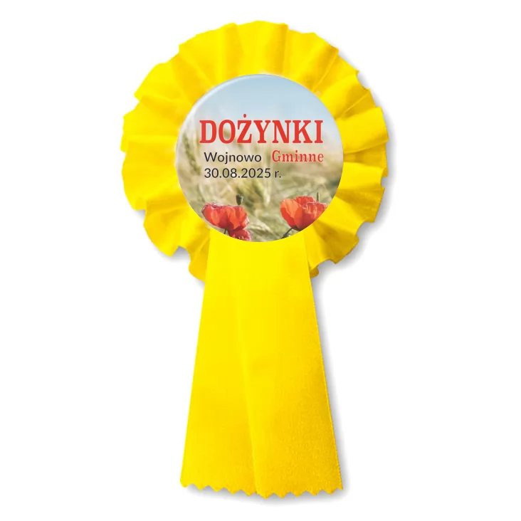 przypinka kotylion Dożynki Gminne Wojnowo 2025