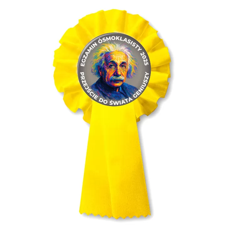 przypinka kotylion Egzamin Ósmoklasisty Einstein świat geniuszy