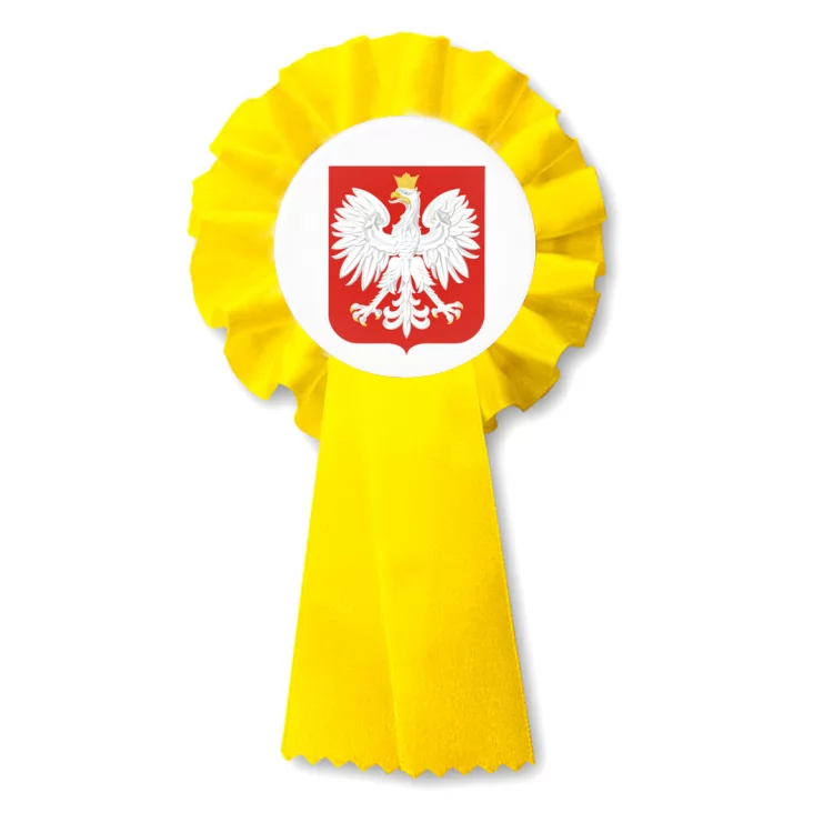 przypinka kotylion Godło Polski Orzeł w koronie