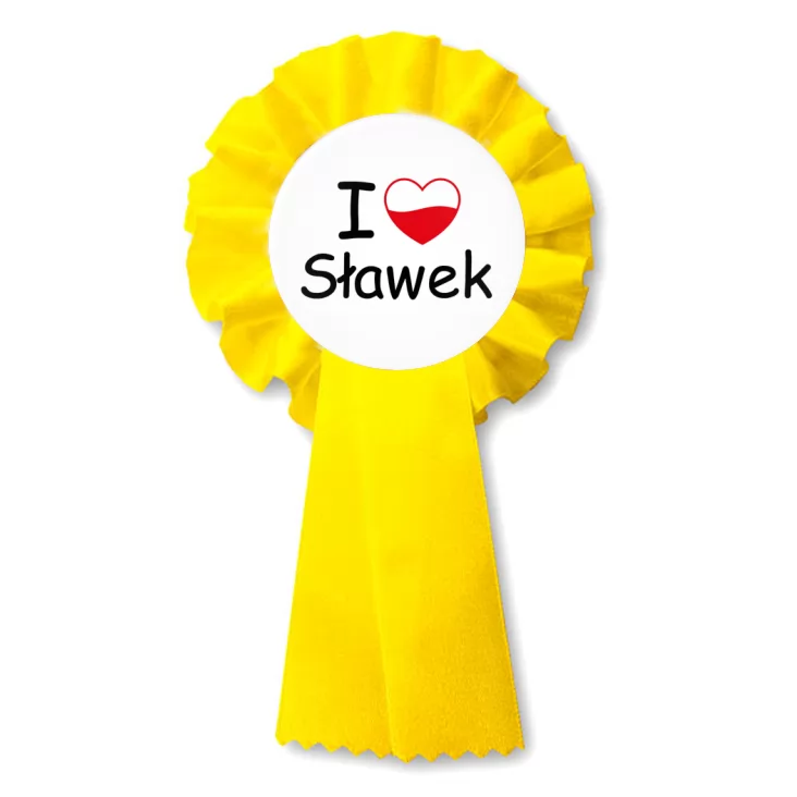 przypinka kotylion I love Sławek