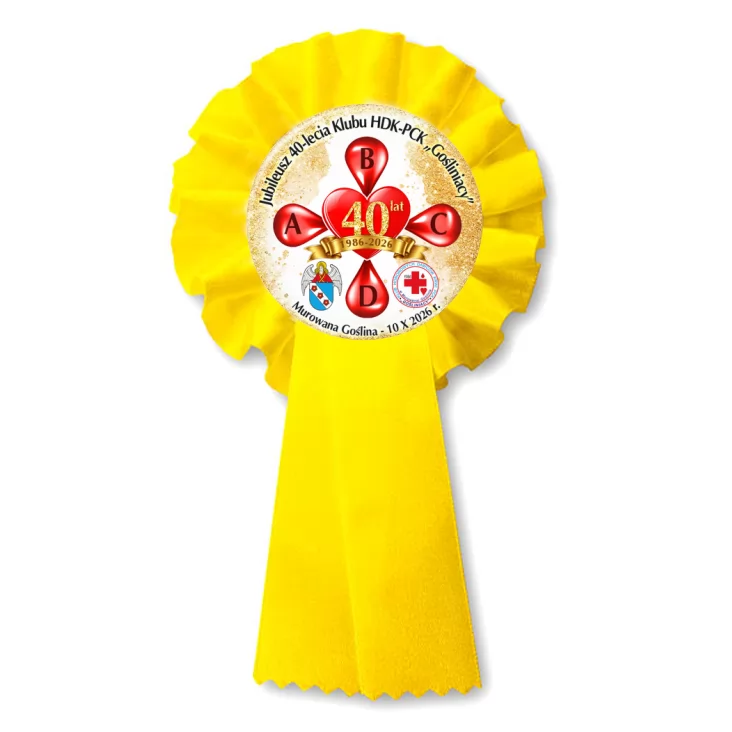 przypinka kotylion Jubileusz 40-lecia PCK Gośliniacy